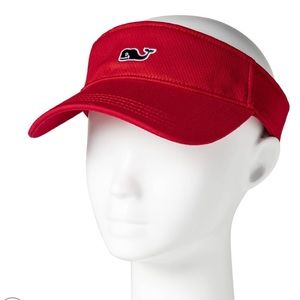 Vineyard Vines Visor Hat Red NWT Adult Adjustable